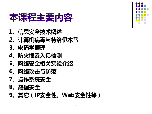 第1講計(jì)算機(jī)網(wǎng)絡(luò)安全概述拓展資料(什么是信息安全)